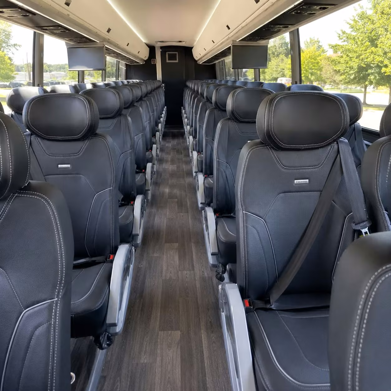 56 passenger charter bus interior